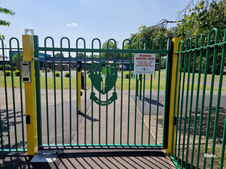 School Access Controlled Automatic Swing Gate in Coventry